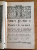 RECUEIL Paroissial de Prieres et de cantiques.1914