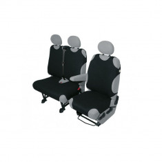 Huse scaune auto tip maieu pentru microbuz/VAN 2+1 locuri culoare Negru foto