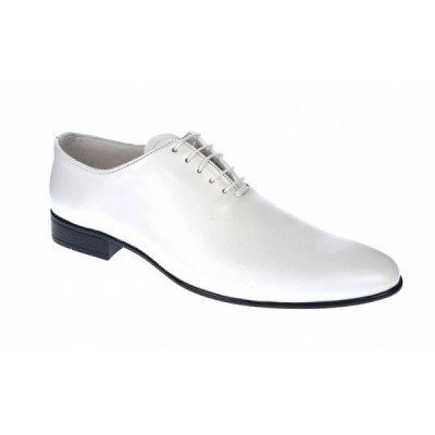 Pantofi eleganti barbati din piele naturala Enzo Class Alb foto