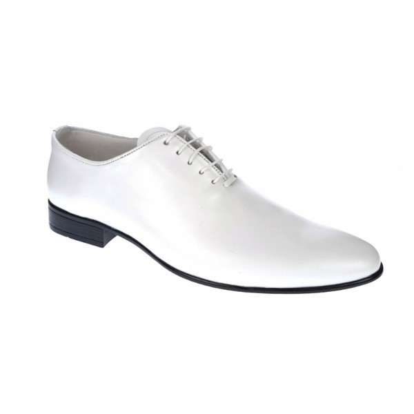 Pantofi eleganti barbati din piele naturala Enzo Class Alb
