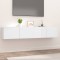 Comode TV 2 buc. alb extralucios 80x30x30 cm lemn compozit