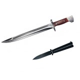 Set Vanatoare IdeallStore: Baioneta AK-47 + Briceag Butterfly, Otel Inoxidabil, Argintiu, Cutit, 22.5cm