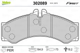 VALEO 302089 FIRST set placute frana,frana disc