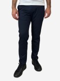 Cumpara ieftin Pantaloni costum barbati cu croiala Slim fit si cu tesatura din jerseu elastic bleumarin inchis, 50