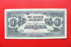 MALAYA - 1 Dollar ND ( 1942 ) - Ocupatie Japoneza foto