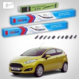Cumpara ieftin Ștergătoare Ford Fiesta Gen VI Facelift Hatchback 2012-prezent | Set Față și Spate Flat Premium &ndash; TeamCar&reg;