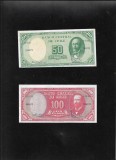 Set Chile 5 + 10 centesimos de escudo pe 50 + 100 pesos aunc