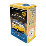 Cutie metalica cu capac etans - VW Bulli - Let&#039;s Get Away!, Nostalgic Art Merchandising