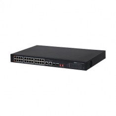 Switch Dahua PFS3226-24ET-240 24 porturi PoE + 2 Port Gigabit + 2 SFP Combo, 240W SafetyGuard Surveillance foto