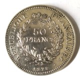 Moneda Argint Franta 50 Franci 1978 Patina VF++ Argint