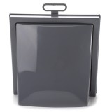 Grila ventilatie &Oslash;125 patrata 150x150 cu flansa si clapeta antiretur, Grey, Ecovent