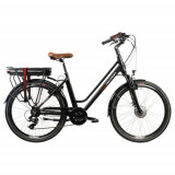 Bicicleta Electrica Devron 26120 2020, roti 26inch, M, Putere motor 250 W, Autonomie acumulator 60 km (Negru), DHS