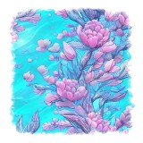 Cumpara ieftin Sticker decorativ Flori, Roz, 55 cm, 11288ST