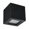 Lampă De Perete Leo Negru Ceramică/Sticlă 1 Bec Pătrat Modern De Interior