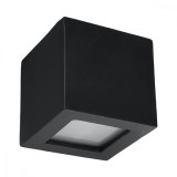 Lampă De Perete Leo Negru Ceramică/Sticlă 1 Bec Pătrat Modern De Interior