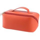 Geanta pentru cosmetice Demiawaking, piele PU, portocaliu, 23,5 x 11 x 11 cm