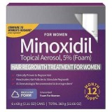 Spuma 1 Luna, Kirkland, Minoxidil, 5%, Tratament Impotriva Caderii Parului, 1x 60ml