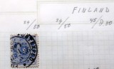 Timbru Clasic Finlanda 1889 - Marele Ducat, Stema Leul Incoronat, 25 Penni, Ștampilat 1896 -GB