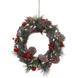 Coronita decorativa cu crengute, pentru Craciun, diametru 30 cm, cu plante uscate Household NewTrend