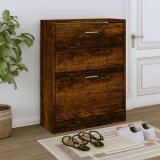 VidaXL Pantofar, stejar fumuriu, 63x24x81 cm, lemn compozit