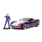 Simba - Masinuta Chevy Corvette Stingray 2009, Metalica, Scara 1:24, Cu figurina Joker