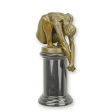 Nud - statueta mare din bronz pe soclu din marmura BX-44