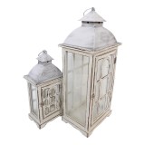 Cumpara ieftin Set de felinare 2 buc Folly lantern Pako World Alb 26.5x20.5x63.5 cm