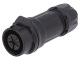 Conector Circular Mufă 16mm 5PIN Aurit 5A