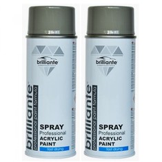 Pachet 2 x Vopsea Spray Gri Piatra, Ral 7030, Brilliante, 400 ml