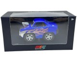 Macheta muscle car albastru cu flacari MC Five 7cm