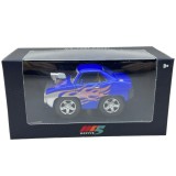 Macheta muscle car albastru cu flacari MC Five 7cm