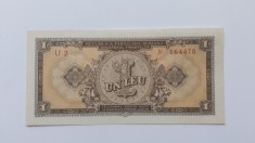 1 leu 1952 serie rosie - unc - 2000 lei foto