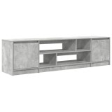 Cumpara ieftin Comoda TV, gri beton, 188,5x41x50 cm, lemn prelucrat