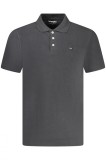 Tricou polo barbati, cu mini logo brodat, Regular fit, Negru (Marime: 2XL)