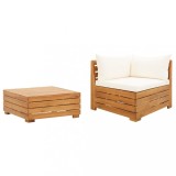 Gossi set mobilier gradina cu perne, 2 piese, lemn masiv de acacia