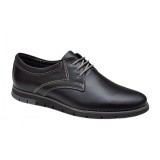 Pantofi barbati sport din piele naturala, negru, GKR57N