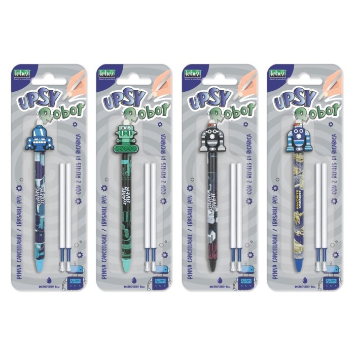 Set pix care se sterge cu snap si 2 rezerve, Upsy Robot (blister)