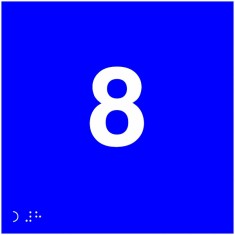 Placuta nr 8 braille foto