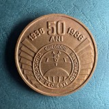 Placheta dedicata aeroportului Gheorghe Banculescu Ploiesti 50 de ani