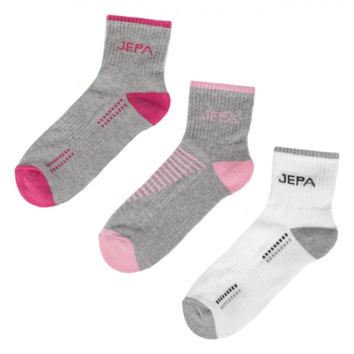 șosete Sport Femei, JEPA, Mid Cut, Multicolor, Set 3 Bucăți, Mărime 36-42