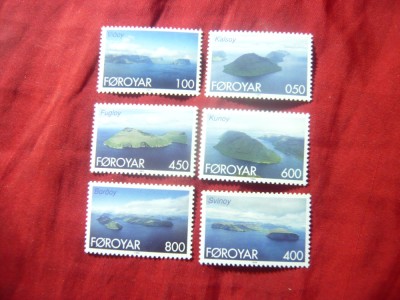 Serie Feroe - 1990 - Insulele , 6 valori foto