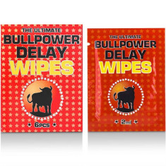 Bull Power Wipes Delay - Pachet 6 Șervețele pentru Ejaculare Prematură