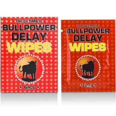 Bull Power Wipes Delay - Pachet 6 Șervețele pentru Ejaculare Prematură