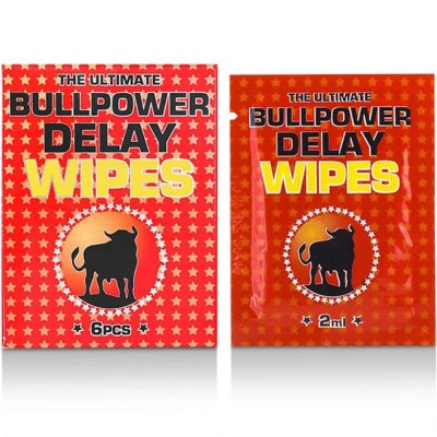 Bull Power Wipes Delay - Pachet 6 Șervețele pentru Ejaculare Prematură foto