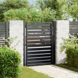 vidaXL Poarta de gradina incuiabil neagra 100x120 cm aluminiu