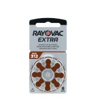 Set 8 baterii pentru aparate auditive Rayovac Extra 312 PR41, 1,45 V