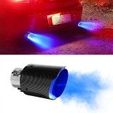 Ornament Toba Auto cu LED Albastru, Efect Flacără, Diametru 60mm, Negru