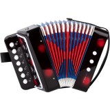 Acordeon Pentru Copii, Flippy, Acordeon Jucarie pentru Educatie Timpurie, 7 butoane 2 bass, Acordeon Instrument Muzical pentru Copii, 18 x 17 x 10 cm,