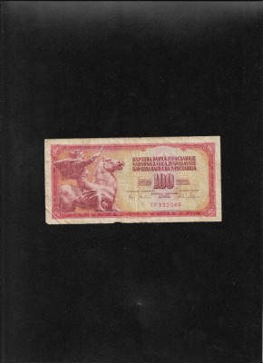 Iugoslavia Yugoslavia 100 dinara dinari 1965 seria332046 foto