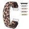 Curea textila elastica, compatibila Apple Watch 10, 42mm, Elastic Leopard